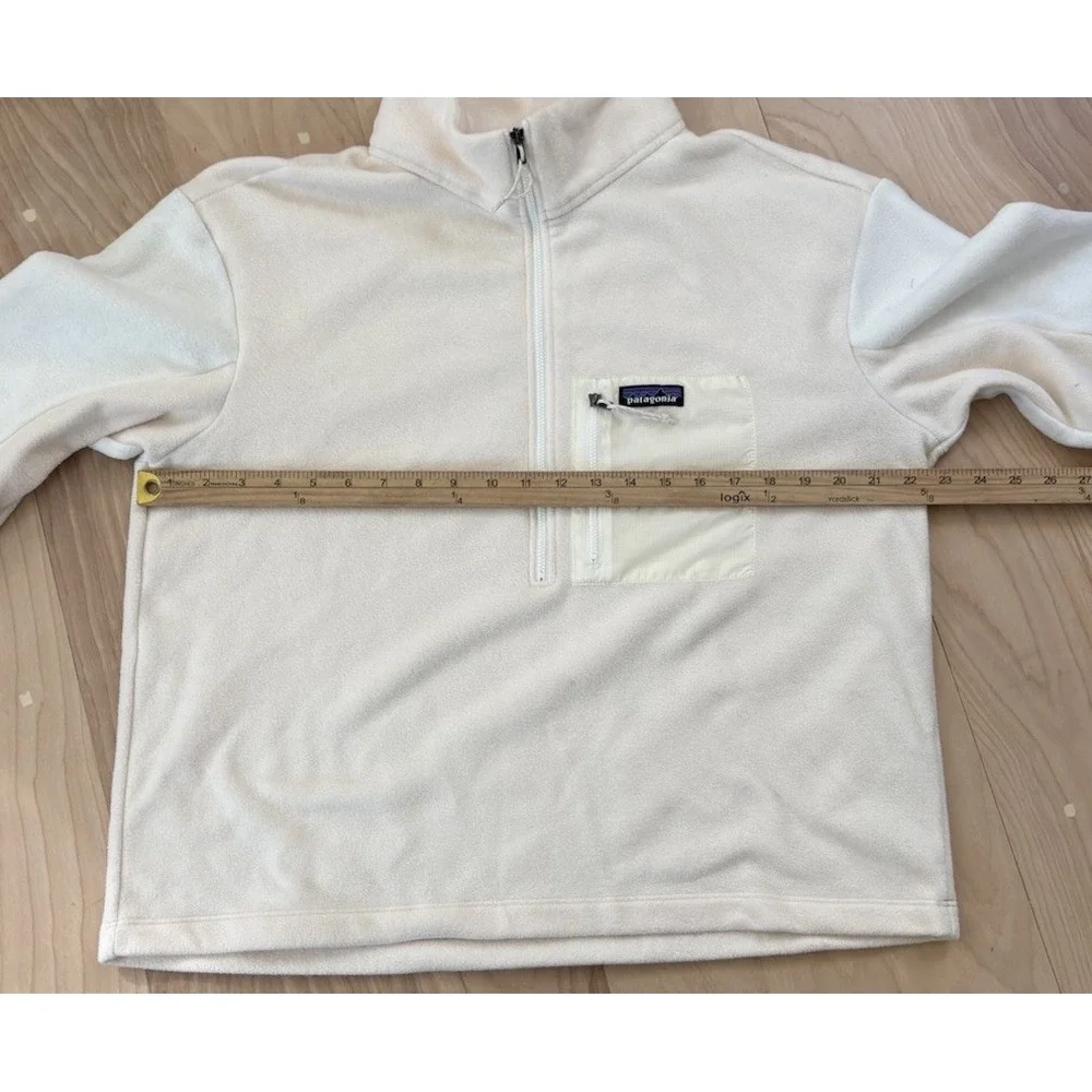 Patagonia Women's Microdini 1/2 Zip Pullover Natural Ivory Lightweight Gorp L